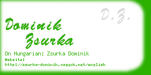 dominik zsurka business card